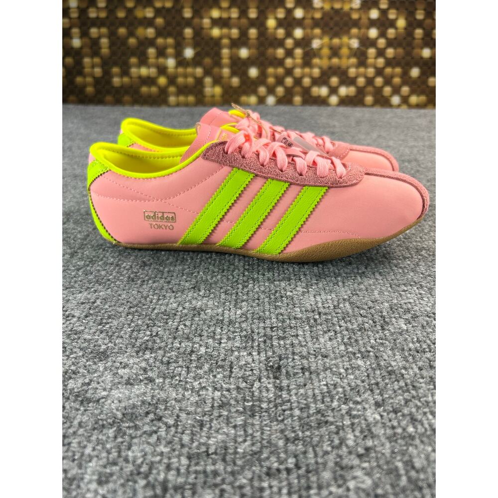 Adidas Tokyo W Pink Neon Green Gum Sneakers Women's Size 6 - Picture 8 of 12